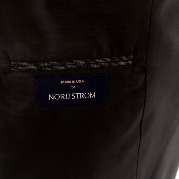 Hart Schaffner Marx Gold Trumpeter Nordstrom Wool Check Gray 2 Button Blazer 44L - Picture 13 of 16